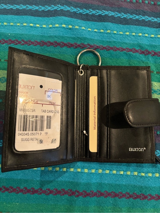 Buxton Accessories - Buxton Black Bi-Fold Card Wallet with Key Ring
